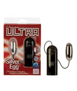 7 Function Ultra Vibrating Silver Egg